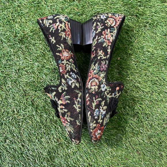 Vintage 90s Brocade Loafer Flats with Tassel Size 5.5 - Picture 6 of 8